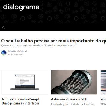 Home do Dialograma, Medium da equipe de Design Conversacional da Mutant